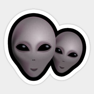 Friendly Aliens Sticker